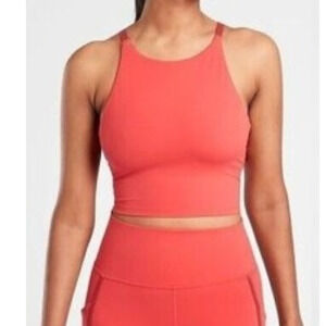 Athleta Intention Crop Top D-DD Women's Size Medium Lychee Red New With Tag